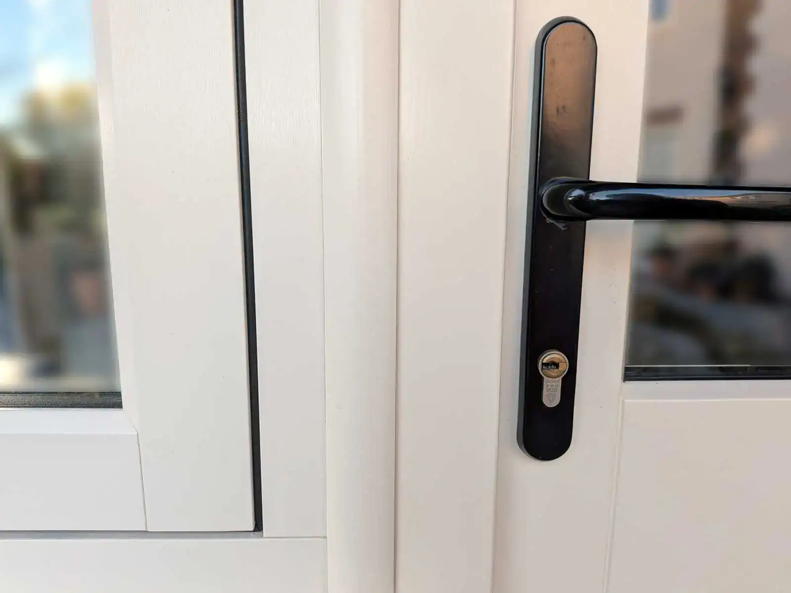 Comparing timber and uPVC side by side colour matching