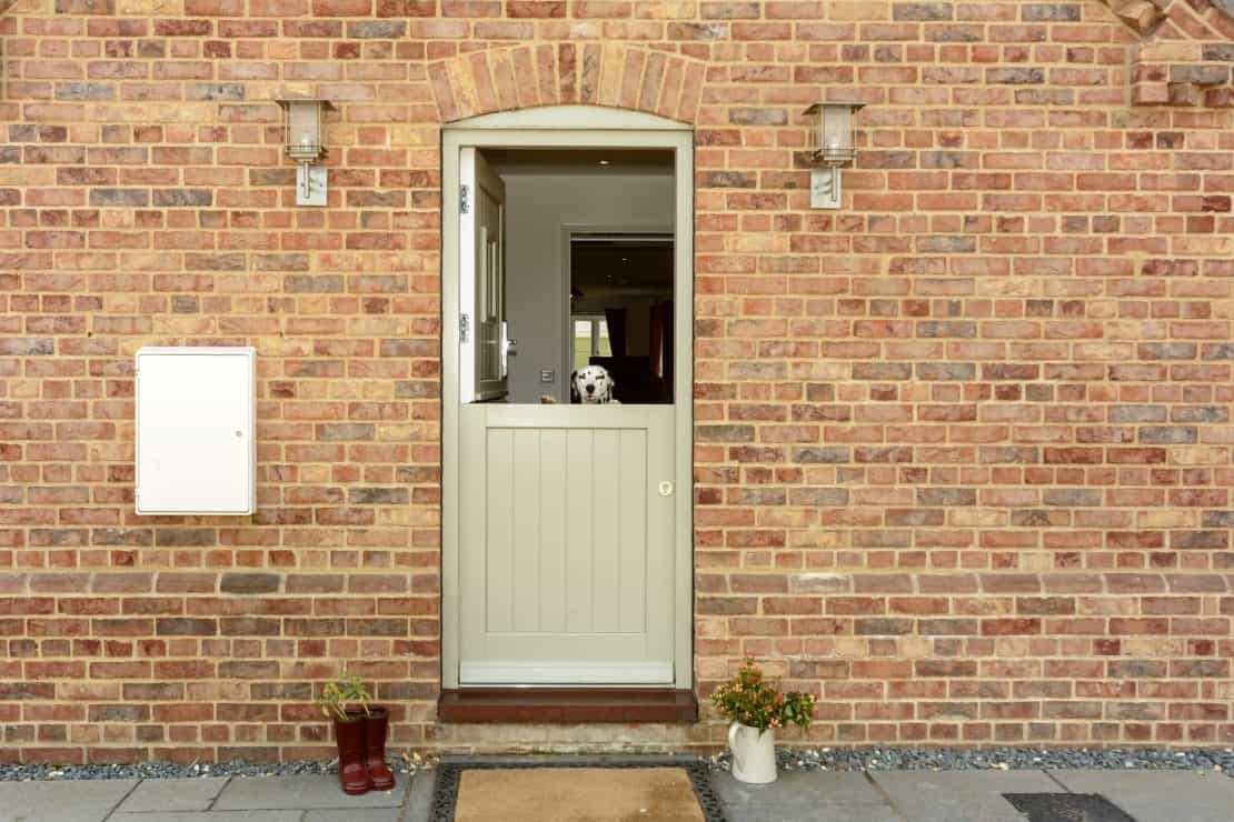 Timber stable door and pets